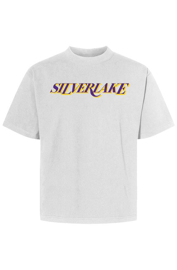 Silverlake Basketball Cropped Heavyweight Tee - Wh
