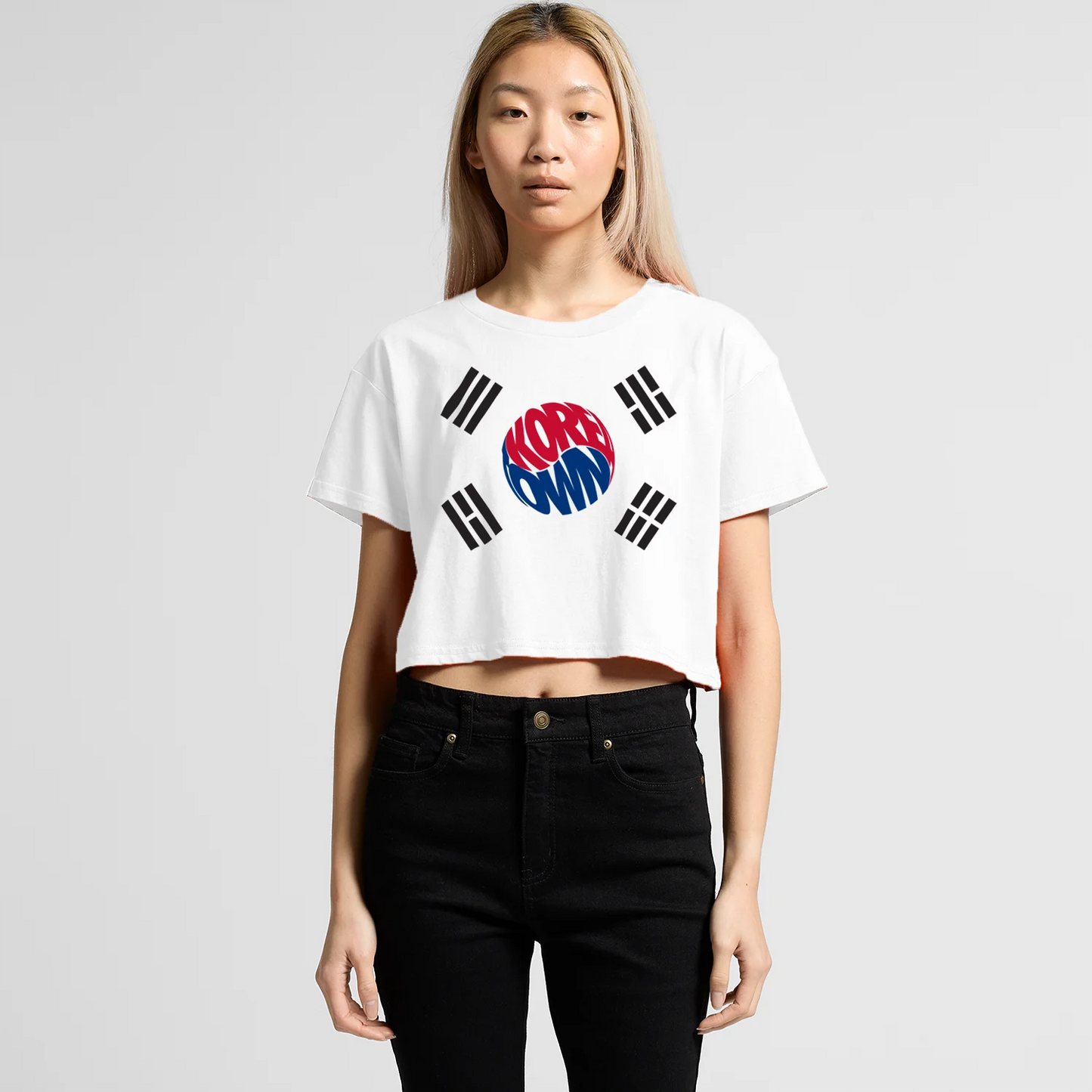 Koreatown Flag Women's Crop Tee