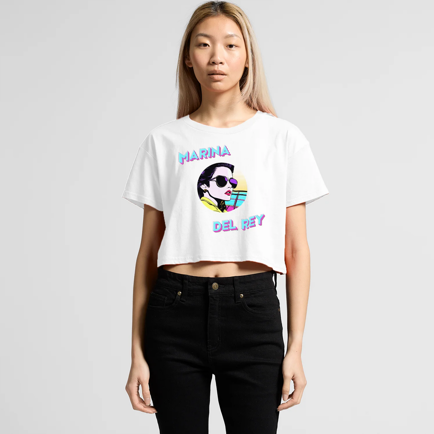 Marina Del Rey Women’s pop art crop top