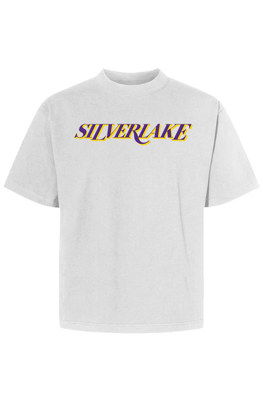 Silverlake Basketball Cropped Heavyweight Tee - Wh
