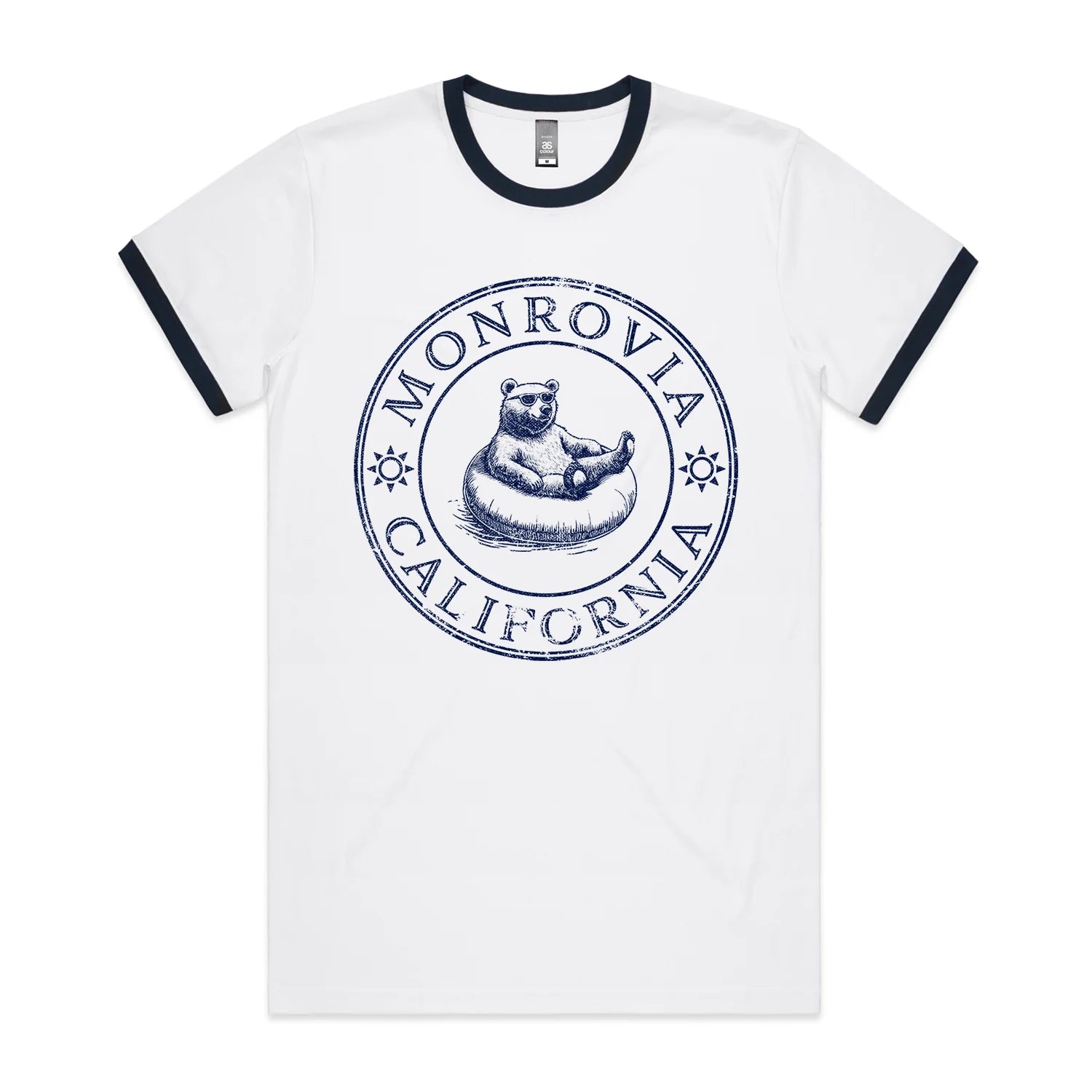 Monrovia Pool Bear White and Navy RInger